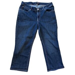Lee Modern Series Midrise Fit‎ Women's Stretch Denim Capri Cropped Jeans 16W